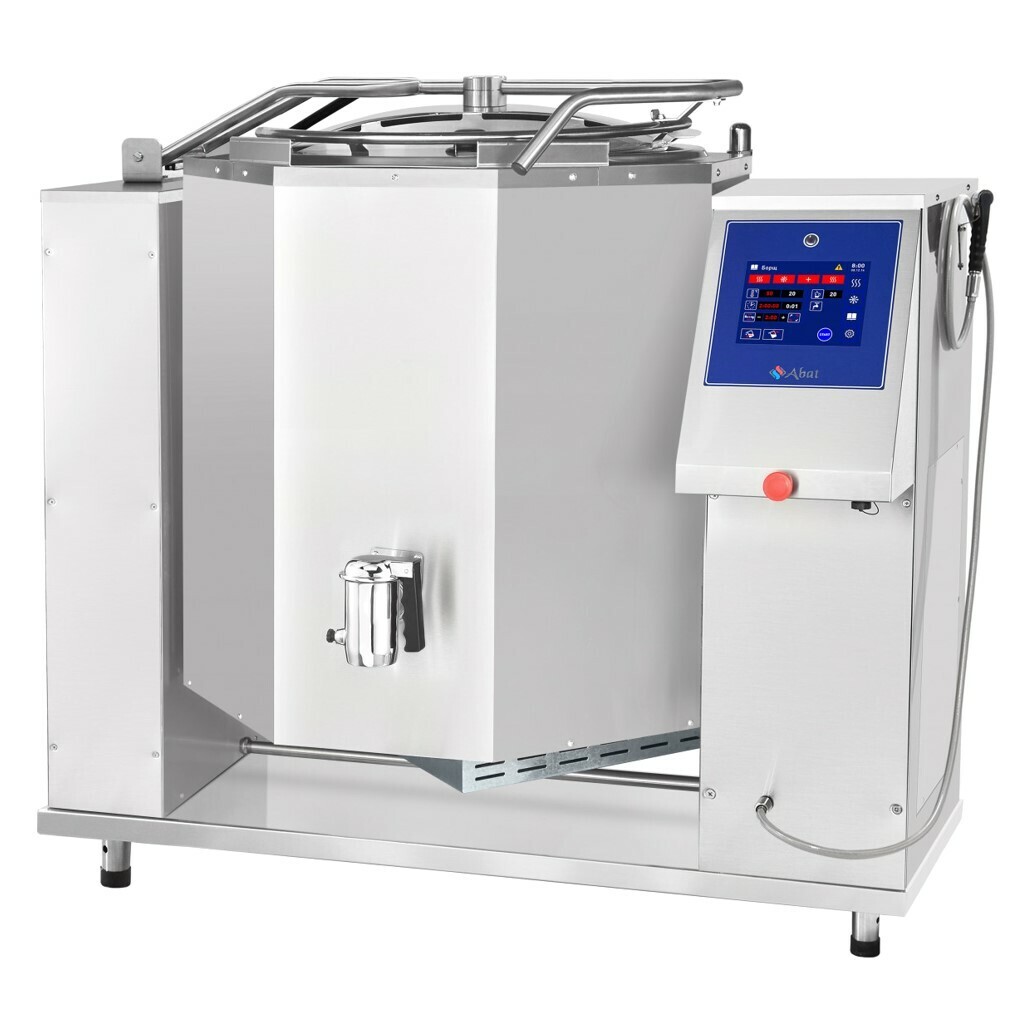 Котел пищеварочный ABAT КПЭМ-350-ОМП со сливным краном1